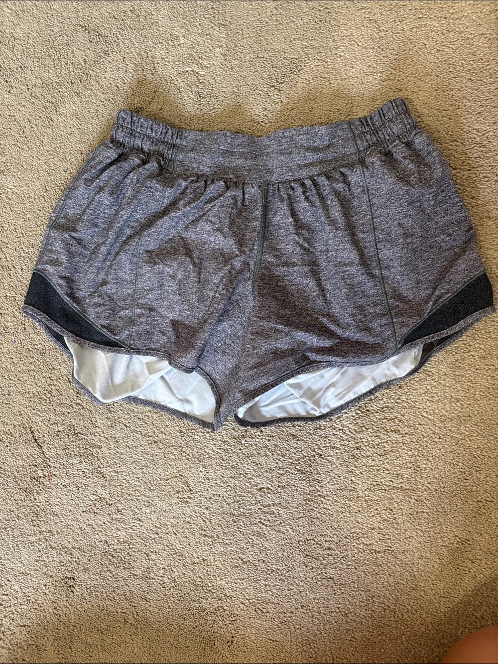 lululemon athletica Heather Gray Athletic Run Shorts